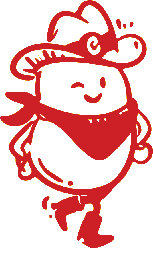 Chippys cowboy potato mascot